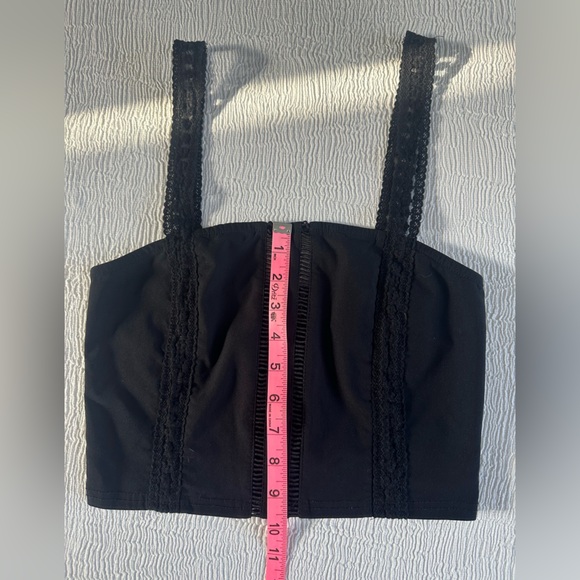 Blue Blush Fitted Sleeveless Bustier Tank Top Medium - Picture 5 of 8